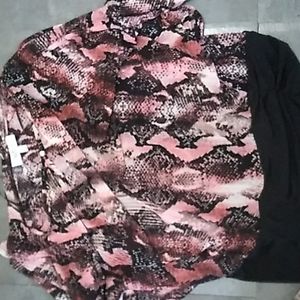 JLo Off the Shoulder Shirt, Medium, and Pink